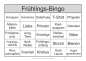 Preview: Bei der Jahreszeit Frühling ist es ein leichtes, 48 Begriffe für das Bingo-Spiel für Senioren zu finden