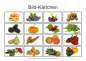 Preview: Bekannte Obstsorten und bekanntes Gemüse sind im Bilderbingo Obst und Gemüse enthalten