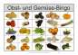 Preview: 48 kontrastreiche Bilder von Obst und Gemüse-Sorten sind in diesem Bilderbingo für Senioren enthalten