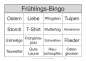 Preview: ein Bingo-Spiel mit Begriffen und 10 besonders großen Spielscheinen im Format DinA4