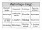 Preview: Auf jedem der 10 Bingokarten des Seniorenbingo - Spiels zum Muttertag sind 16 Muttertags-Begriffe gedruckt