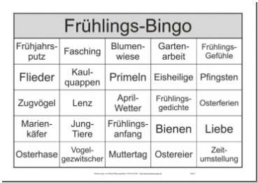 10 Bingoscheine für Bingo-Nachmittage und Bingo-Runden für bis zu 20 Senioren