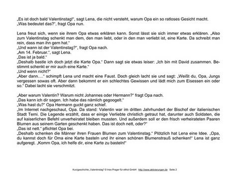  Kurzgeschichte Valentinstag