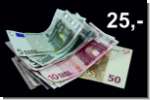 Guthaben von 25,- Euro zur Ausstattung Ihres Kundenkontos mit Guthaben
