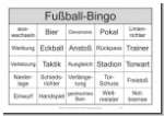 In einem Fußballspiel fallen sehr viele Fachbegriffe die in diesem Bingo-Spiel für Senioren enthalten sind